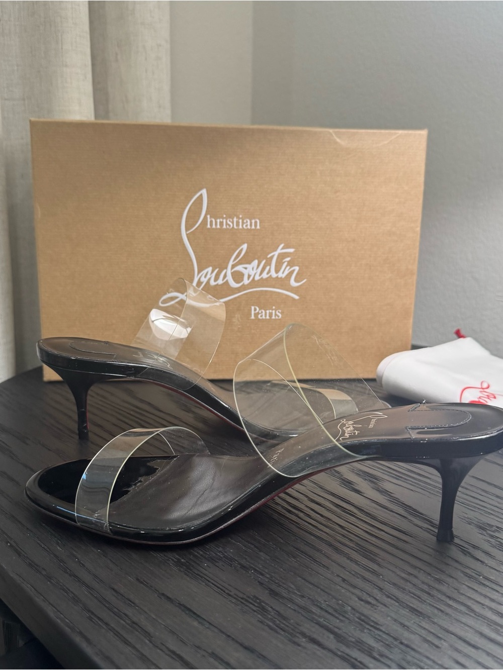 Christian Louboutin Just Nothing 55 Sandals Black 39 - Picture 5 of 10